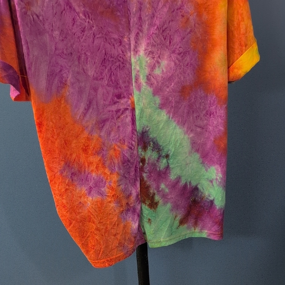 SHEIN Yellow Orange Tie Front Relaxed T-Shirt - Picture 6 of 7